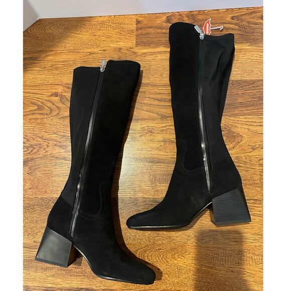 Blondo Women's Keisha Suede/Fabric Waterproof Knee High Boots Black Size 6 NWOB - Picture 6 of 12